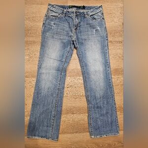 Rock & Roll Cowboy Pistol Straight Jeans Men 34/32 Denim Altered